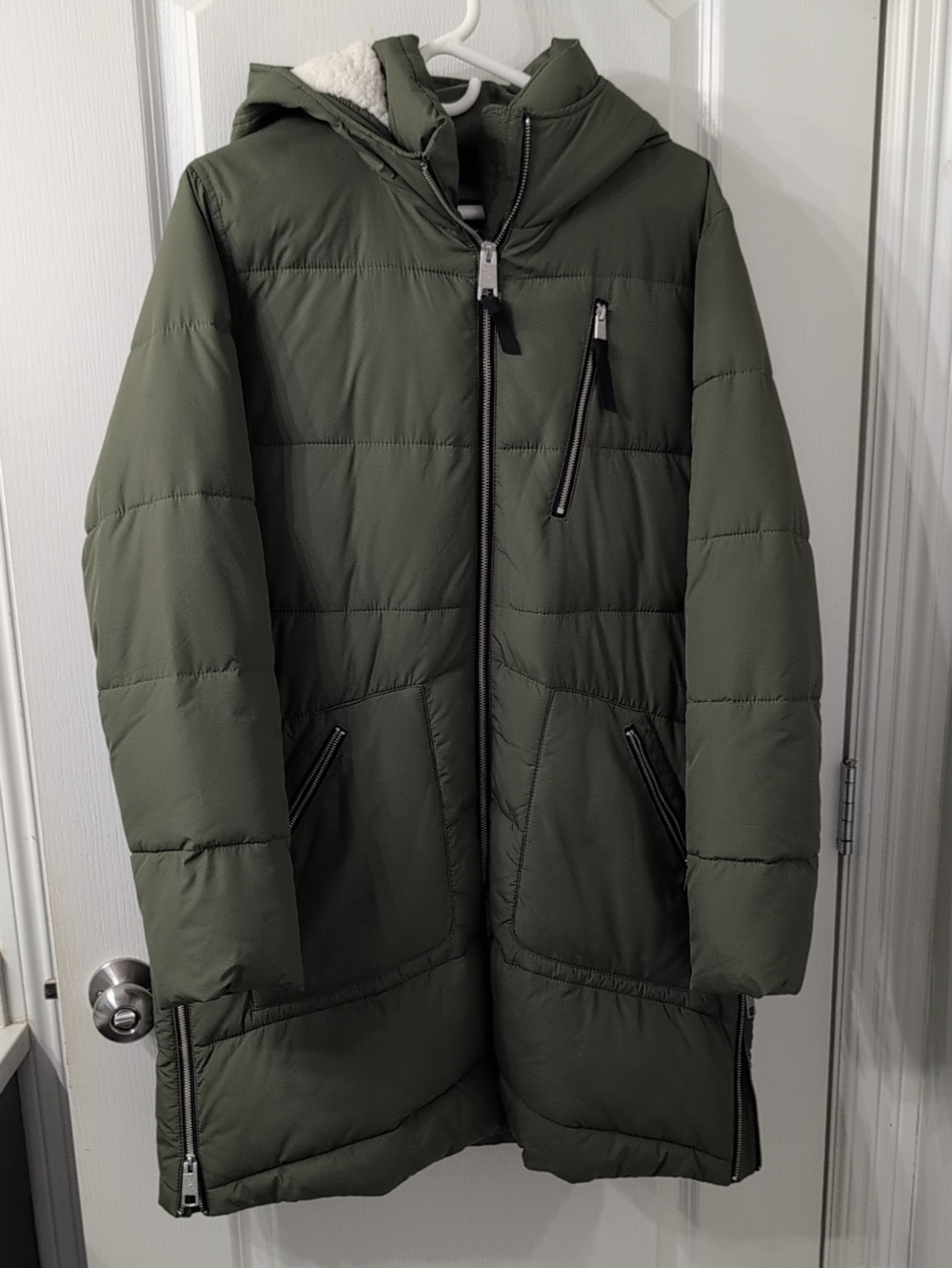 Hollister Khaki Green Fall Winter Jacket XL Like New Without Tags